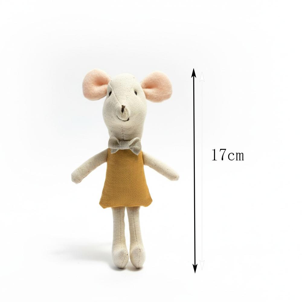 Legmic Toys For Girls Cute Baby Dolls Boy Girl The mouse family Mini plush doll house cute mouse doll box family toys