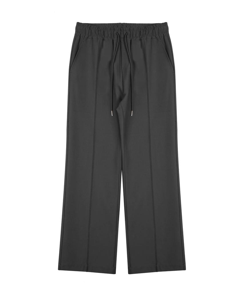 Nodeuyuumeon R/N Spandex Relaxed Elastic Waist Slacks [Charcoal]