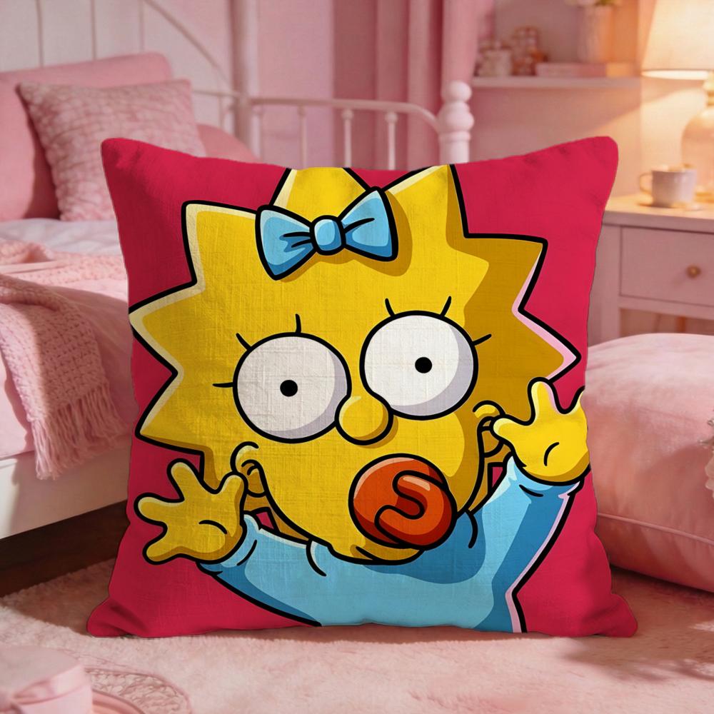 The SSimpsonss Funny Anime Cushion Cover Premium Comfort Reversible Pillow Cove Two In One Design For Any Room  Car Interior