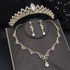 Kvalitní sady korunek pro nevěstu pro ženy diadémy náhrdelník náušnice sada svatebních šatů soupravy svatebních kostýmů příslušenství