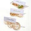 Elegant Imitation Zircon Big Hoop Earrings Fashion Geometric Thick Block Earring Set Women's Vintage Summer Party Zircon