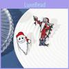 Personalized Creative Cartoon Led Christmas Santa Claus Brooch Decorative And Functional Alloy Accessory