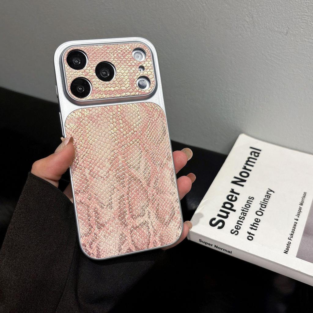 Snake Skin Pattern Phone Case for Apple 16 Pro Max - Full Coverage, Drop Protection, High-End Design for iPhone 15/14/13, Women's Edition