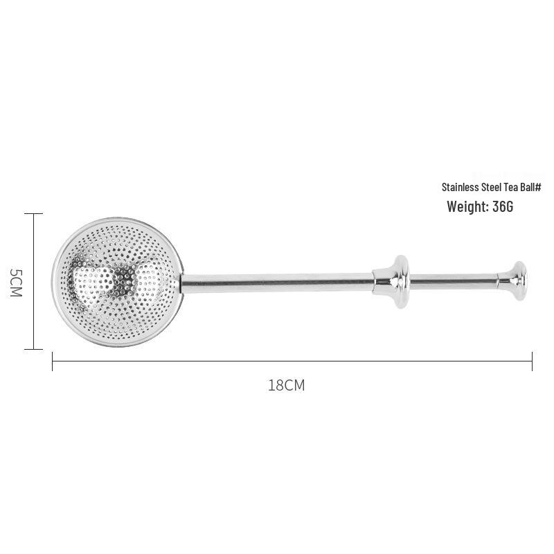 Stainless Steel Tea Ball Press Handle Infuser & Retractable Strainer