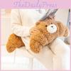 Toy Croissant Plush Pp Cotton Filled Brown Bear Pillow Sofa Cushion Doll Gift