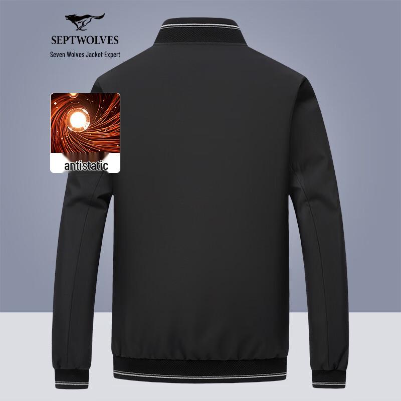 SEPTWOLVES Herren-Business-Casual-Jacke mit Baseballkragen