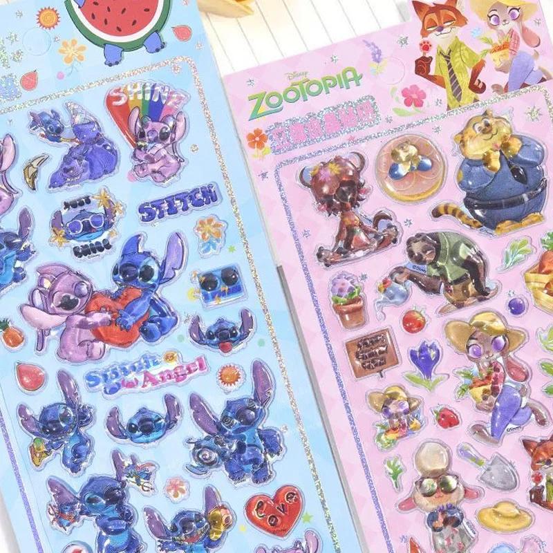 2026 New Kawaii 3D Crystal Stickers Creative Peripheral Zootopia Student Reward Diamond Sticker Phone Case Decoration Stickers