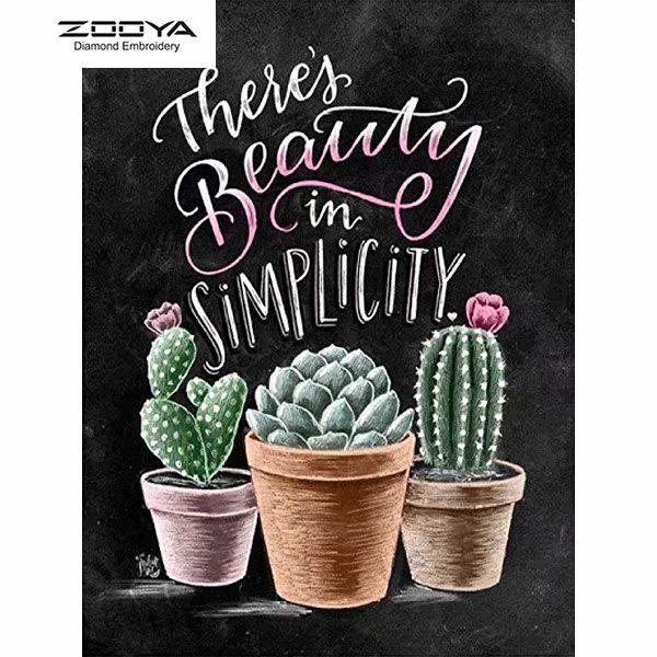 

ZOOYA DIY 5D полный круглый горный хрусталь суккулентные растения Алмазная вышивка картина вышивка крестом домашний декабрь