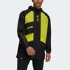 Adidas Juventus Travel Drill Performance Soccer Travel Series Comfortable Soft Woven Zipper Front Pocket Jacket Men Jacket Black Lime-Green GR2910