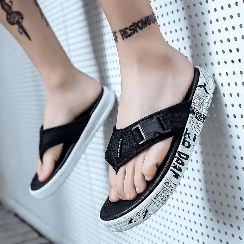 Fashion Platform Men's Shoe Beach Male Slipper Shiatsu Flip Flops Cheap Shoes Liquidation Designer Luxury 2025 Fashion Elegant Low Price