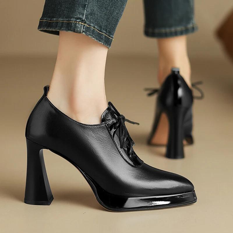 Fashion Women's Single Shoes High Quality Thick Sole Pointed  Strap Waterproof Platform Fashion All Comfortable Non-slip Breathable
