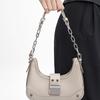 Charles & Keith Patchwork Chain Versatile PU Woven Underarm Bag Moon Bag Tote Shoulder Bag Women bags Multicolor CK2-40271053