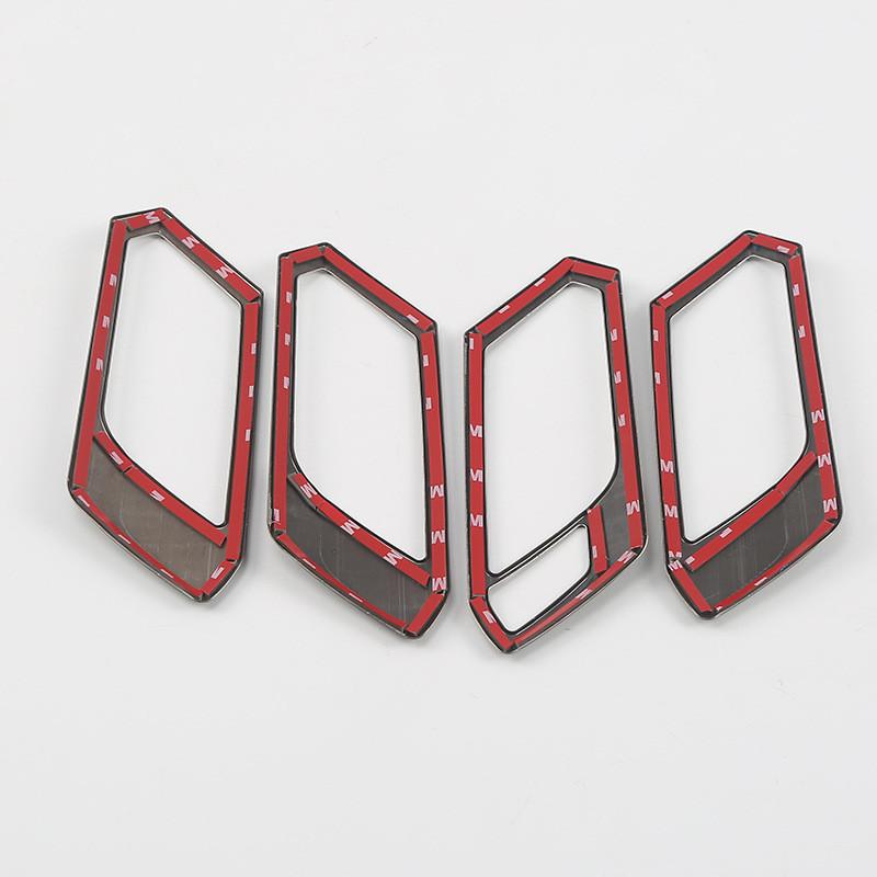 Stainless steel Inside Door Handle Bowl Cover Trim Frame Decoration For Volkswagen T-Roc TROC 2017-2022 Inner Car Accessories
