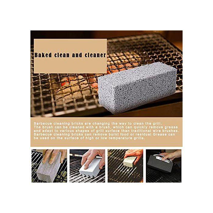 Brique de nettoyage pour grille - Brique ponce réutilisable - Sans rayure - Écologique - Compatible toutes grilles