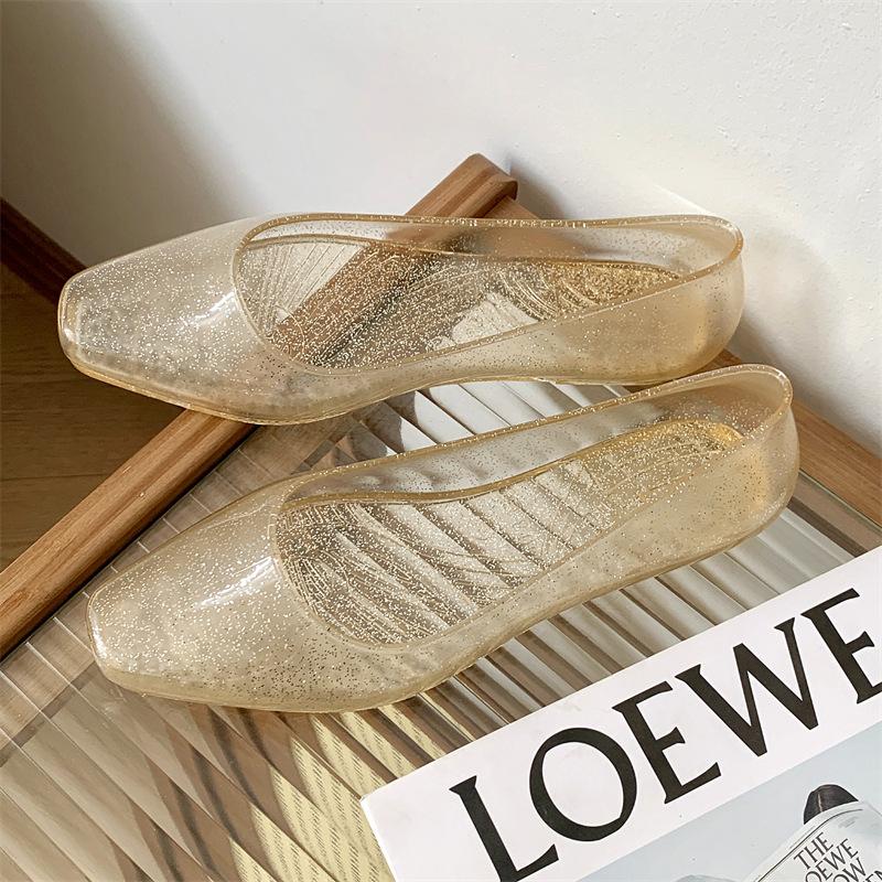 

Новые летние сандалии с острым носком, новые женские модные однотонные туфли на плоской подошве, сандалии с сумкой и легким носком 40 [one size smaller]