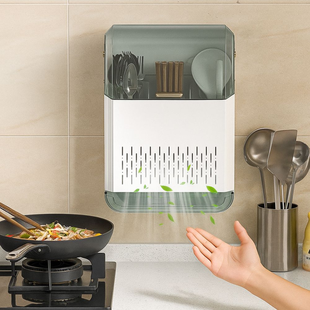 Breathable Utensil Drainer Dust-proof Draining Racks Tableware Storage Holder  Chopstick Storage