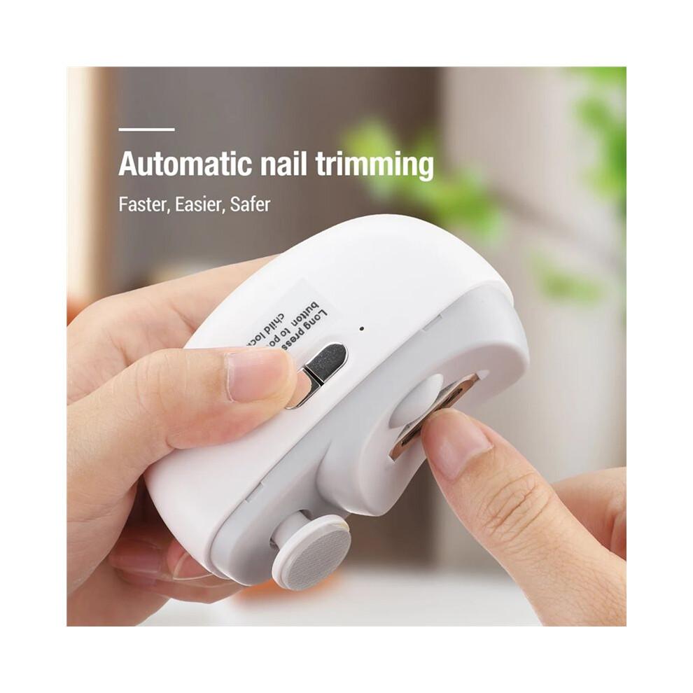 Electric Nail Clipper Grinding and Polishing with Light Automatic Nail Trimmer Rechargeable Nail Cutter Manicure