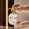 Marble Ceramic Bottle Luxury High-end Hotel Bathroom Household Shower Gel Hand Sanitizer Shampoo Water Bottle Press Bottle
