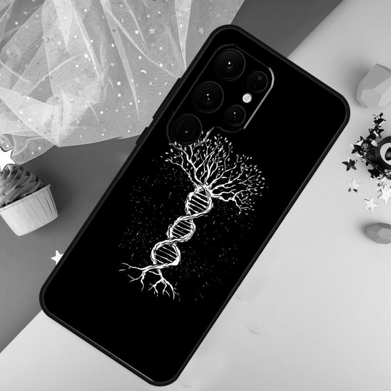 Retro DNA Science Illustration Phone Case For Samsung Galaxy S25 FE S23 S21 S20 S22 S24 S26 Ultra S10 S26 Plus Cover Coque