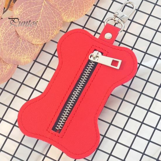 Suport pentru sac pentru caca pentru animale de companie Închidere cu fermoar Dozator de saci de gunoi pentru câini cu cârlig Organizator portabil pentru sac de gunoi pentru exterior