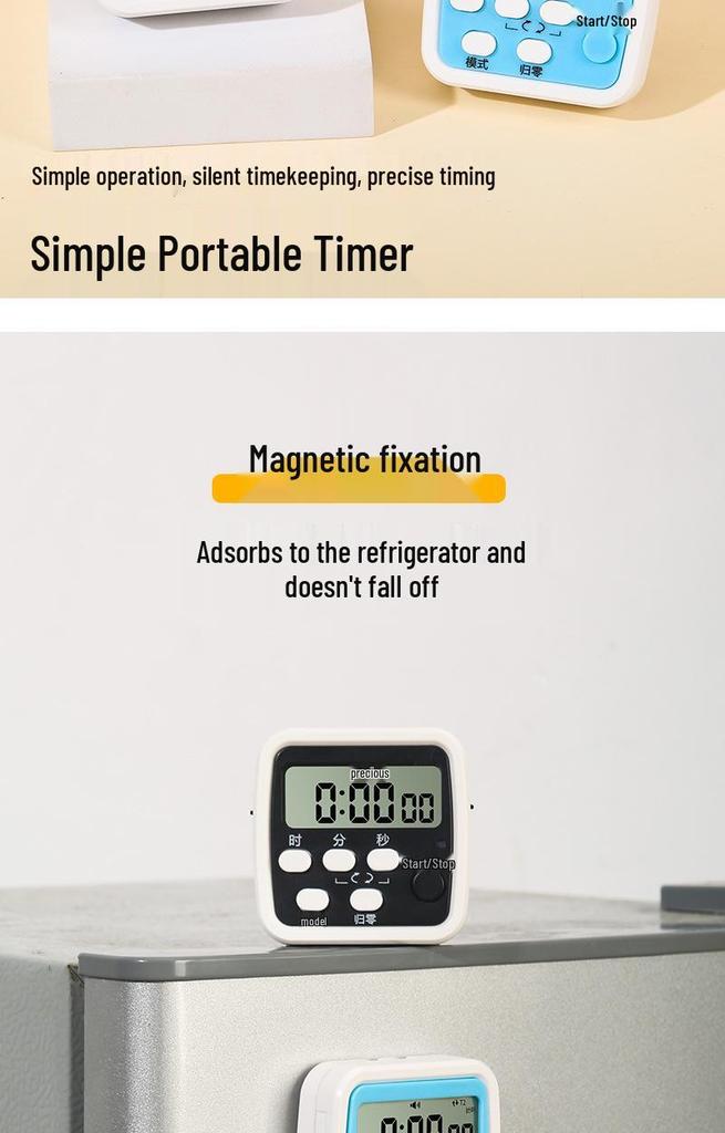 Multi-Functional Large Screen Timer: Kitchen Countdown, Bedroom Reminder, Alarm Clock.