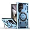 Applicable To Samsung S26Ultra Second-generation Gold Armor Mobile Phone Case S25FE Ring Magnetic Suction S24 Anti-drop Protective Case
