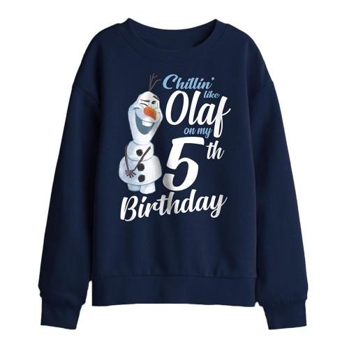 Frozen Childrens/Kids Chillin Like Olaf 5th Birthday Sweatshirt