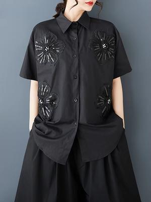 Camicia Larga Patchwork Irregolare HQQ2434