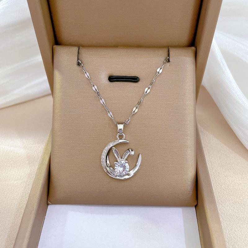 Collier à la mode pour femmes, en cuivre, Micro incrusté, en acier, Simple, maille rouge, chaîne de collier exquise