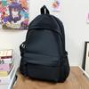TS JYL laptop bag,Women Student Backpack Korean Style Solid Color Simple Junior High Bag