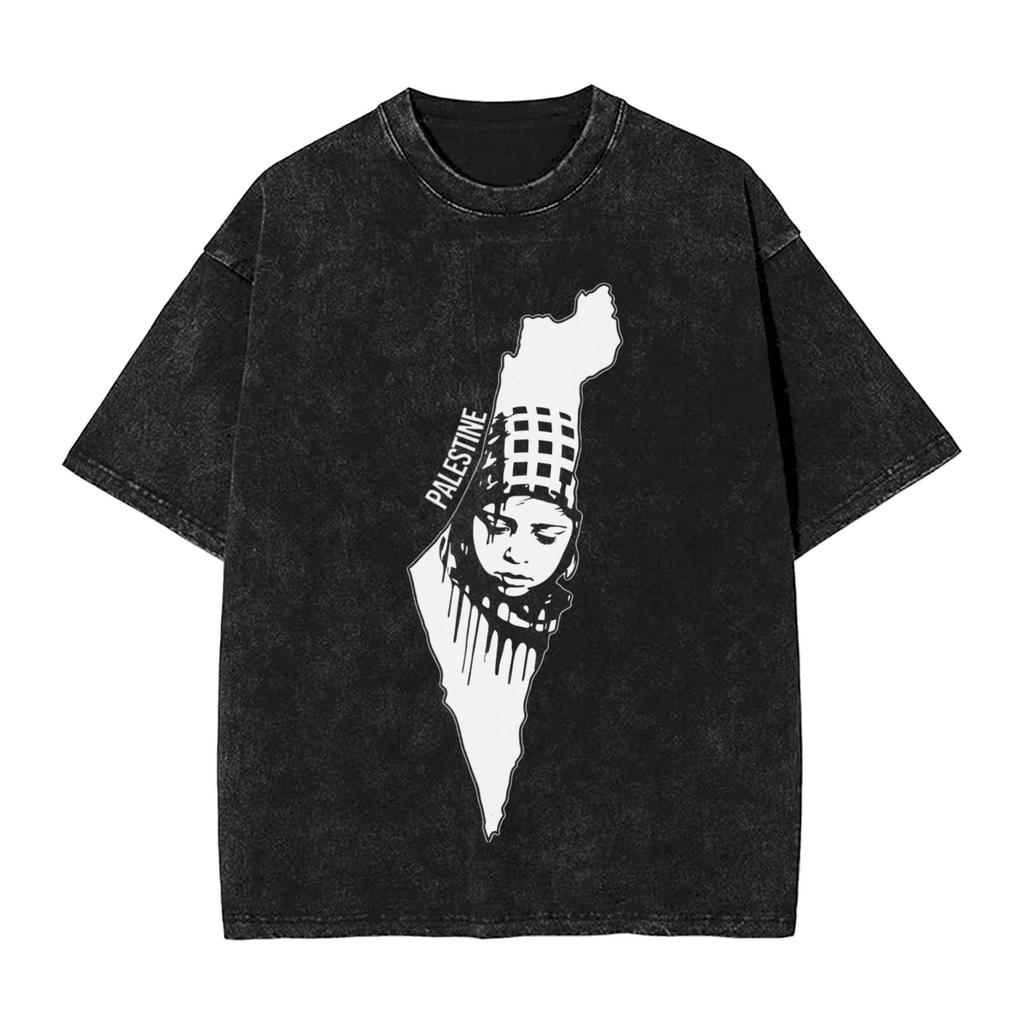 Palästina Keffiyeh Mädchen T-Shirts für Herren Lustiges Reines Baumwoll-T-Shirt Rundhals Kurzarm T-Shirt Neue Ankunft Kleidung,