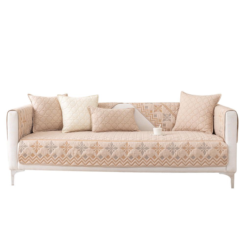 Four Seasons Universal Washed Cotton Cotton Positioning Jacquard Ethnic Style Sofa Cushion Modern Simple Non-Slip Sofa Cushion Towel