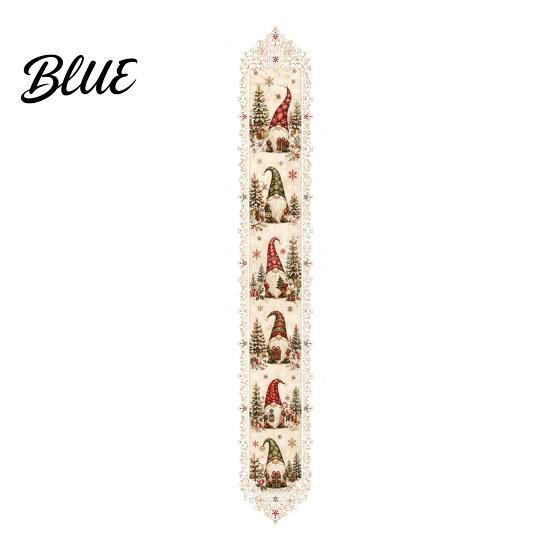 Weihnachts-Esstisch Saisonale Geschenke Rand Vintage mit Hohl-Accessoire Läufer Feiertagsläufer für die Familie