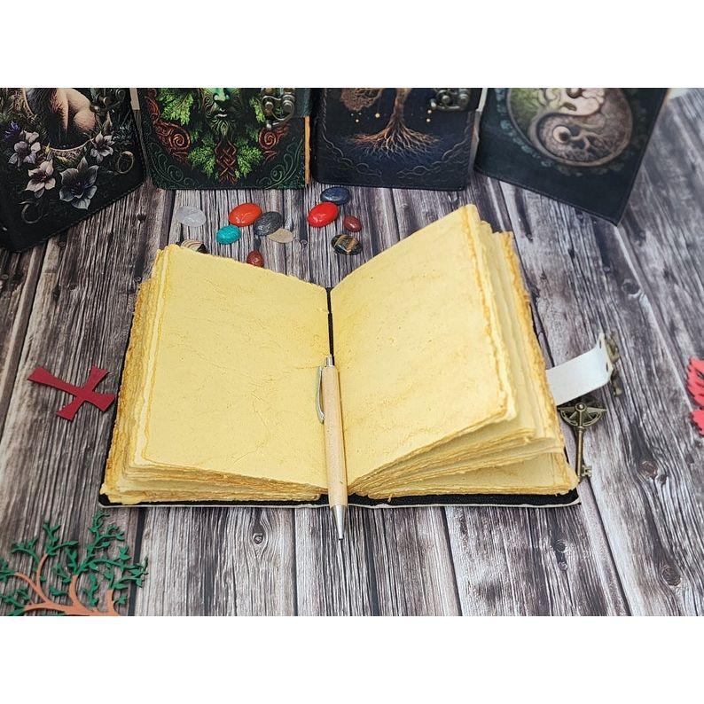 Sun Moon Vintage book for Men Women 200 Handmade pepar with Loc for Traveling Sketchbook poetry Notebook Birthday gifts For him pegan book