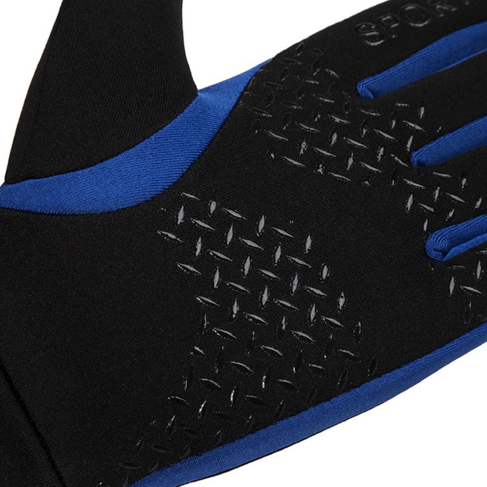 Reflective Strip Thermal Gloves Women and Men Winter Full Finger Climbing Mountain Riding Outdoor Sports Bicycle Velvet Gloves