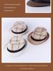 Unisex British Retro Fedora Short-Brim Round Crown Hat with Sun Protection