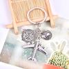 Earth Airplane Pendant Keychains Travel Alloy Keyring Diy Handmade Jewelry Gifts