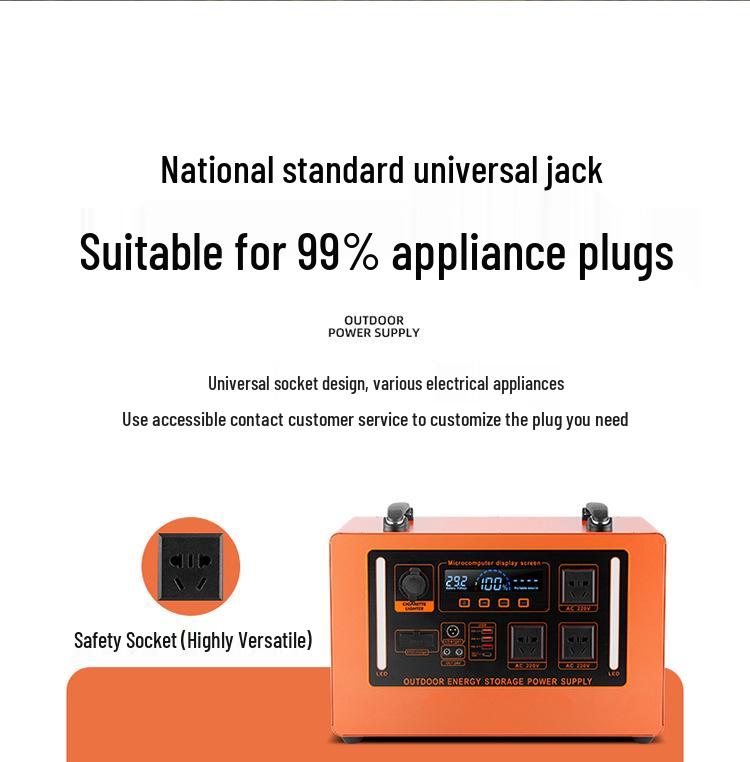 300W Portable Outdoor Power Bank - Large Capacity Emergency Energy Storage for Camping, 220V