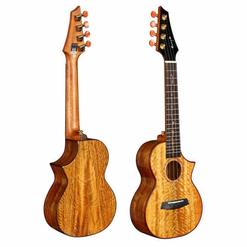 Enya EUT-MG6 EQ Enya Ukulele Tenor Electric Ukulele, Solid Mango Wood, Beautiful Grain, 25mm Cushion Case, A1U Pickup Included