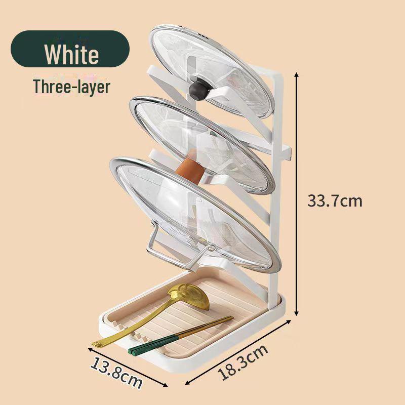 

Многофункциональная кухонная стойка: Легкое роскошное хранилище для крышек кастрюль и кухонных принадлежностей