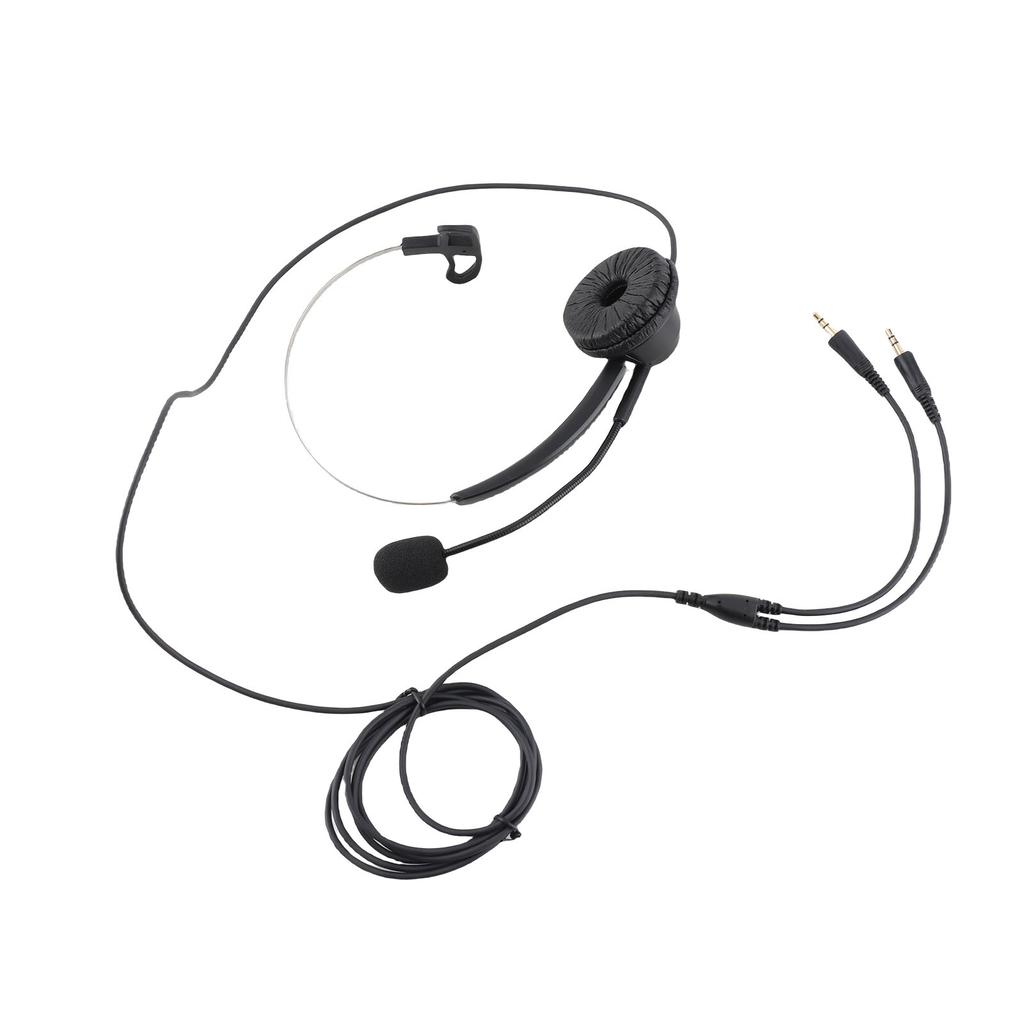 Callcenter-Headset Mono Geräuschunterdrückung Dual 3,5-mm-Stecker Computer On-Ear-Kopfhörer für Online-Kurse Callcenter