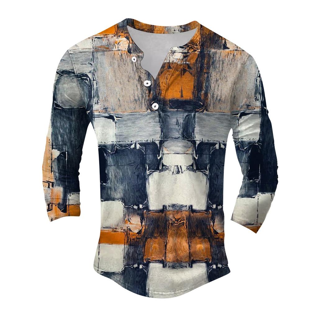 Men'S T-Shirt Street Casual Fashion Long Sleeved Top