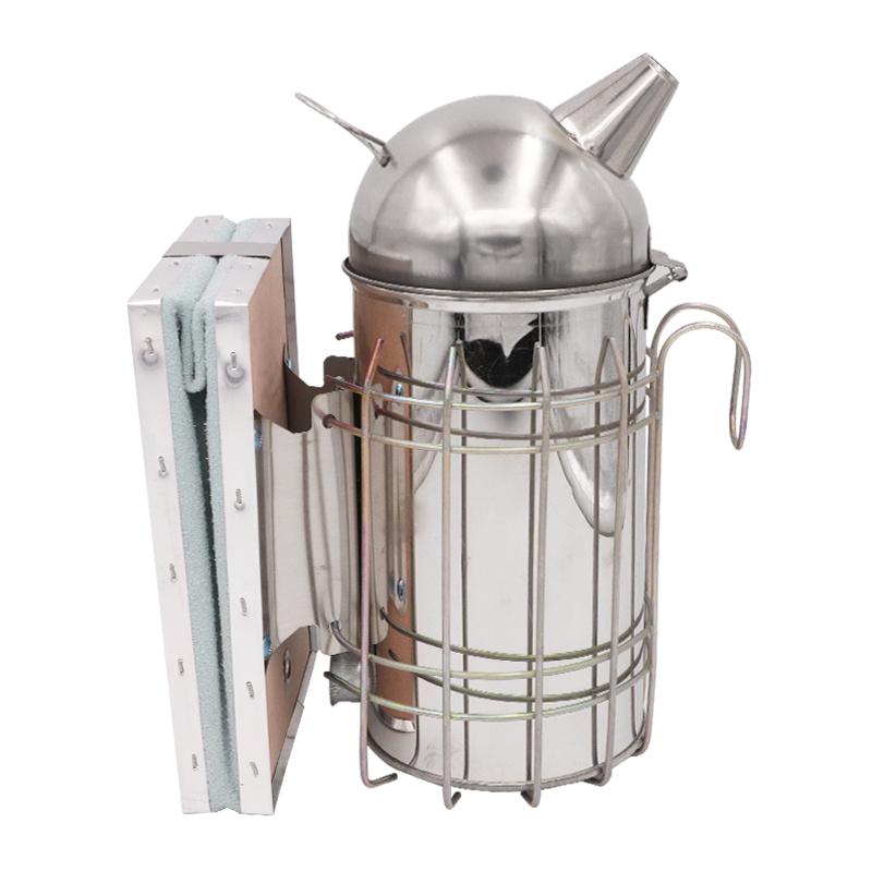 Stainless Steel Manual Bee Hive Smoker Transmitter Kit With Galvanized Sheet Beekeeping Tool Apiculture Smoke Sprayer or a Bomb