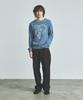 KNITTED Vintage Heart Round Knit Stone Blue