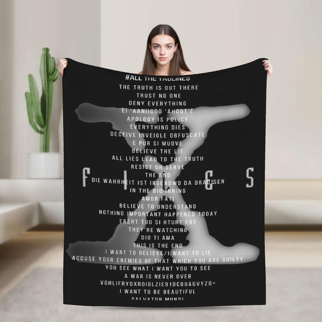 Manta de Franela de la Película Expediente X Fox Mulder Dana Scully y John Doggett Walter Skinner Ropa de Cama Mantas para Colcha Funda de Sofá