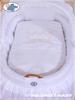Cesta de vime para recém-nascido com capota dobrável - Pequeno Príncipe Princesa branco