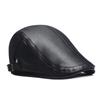 Men Leather Beret Cap Elderly Progressive Cap Newsboy Caps for Men Peaked Cap Driver Ivy Hat