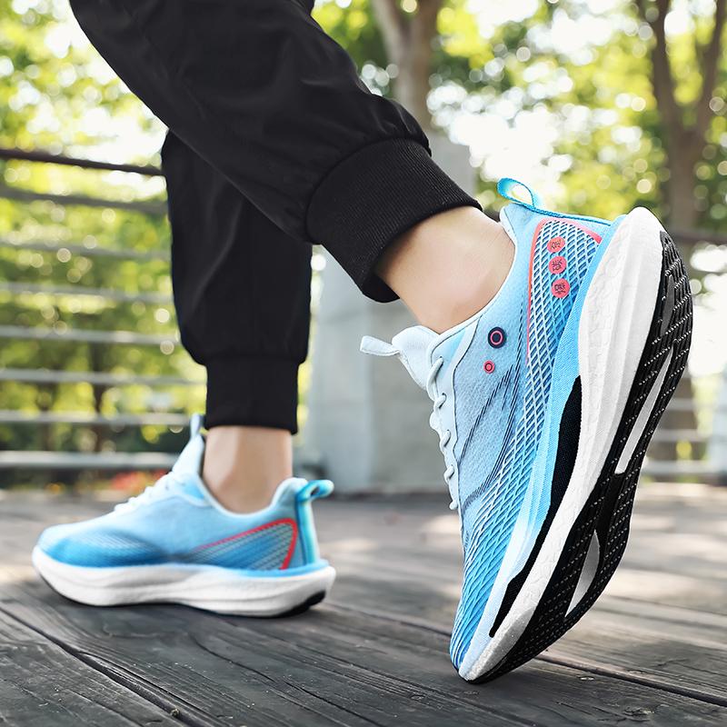 Men's outdoor students breathable casual sneakers four seasons light soft-sole speed running shoes fashion racing sports shoes
