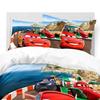 3D Digital Kit, Printed Quilt Set Three-Piece Set, Cartoon Animation Car
