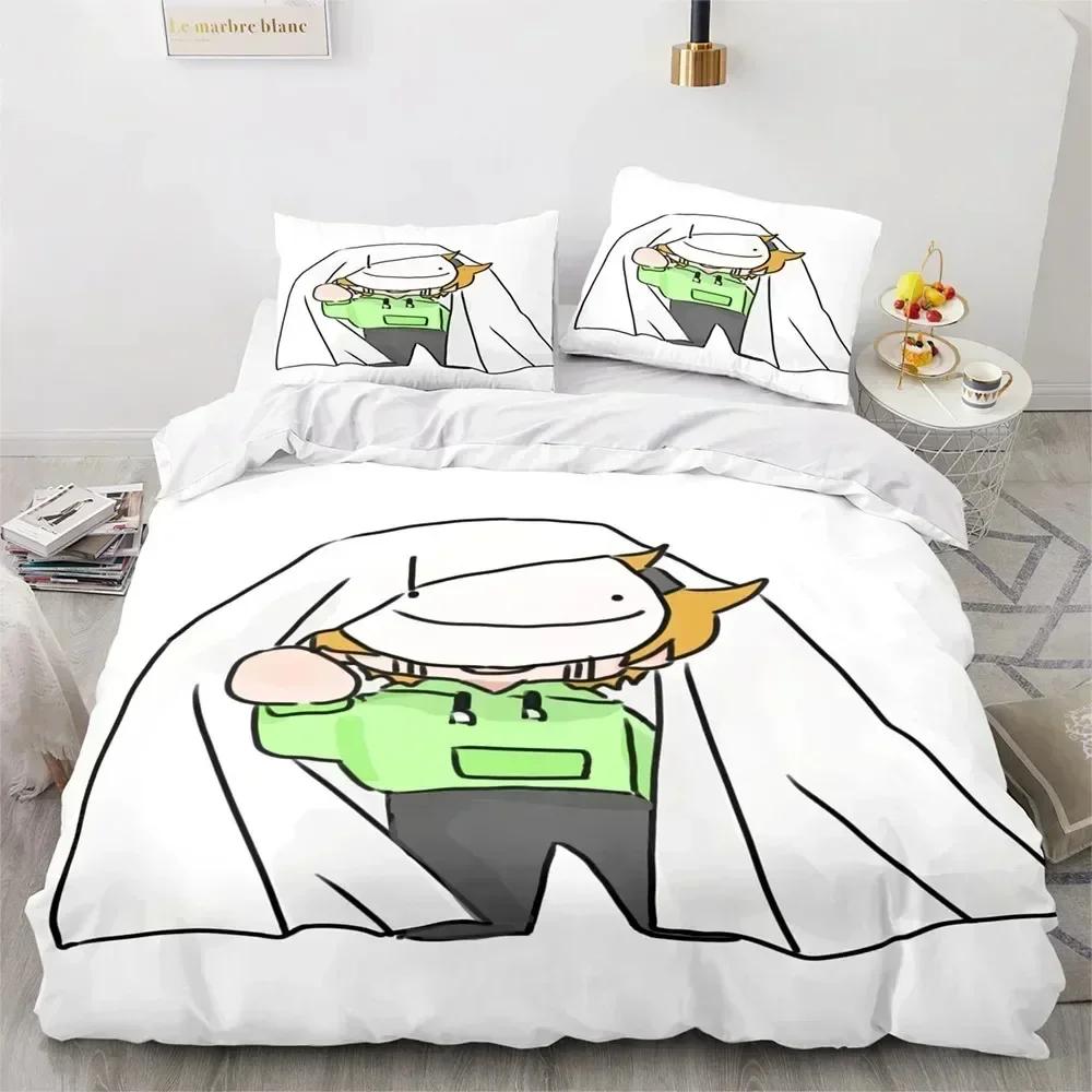 Top GeorgeNotFound Bedding Set Dream Merch Ranboo Duvet Cover Double Twin Full Queen King For Adult Kids Quilt Cover